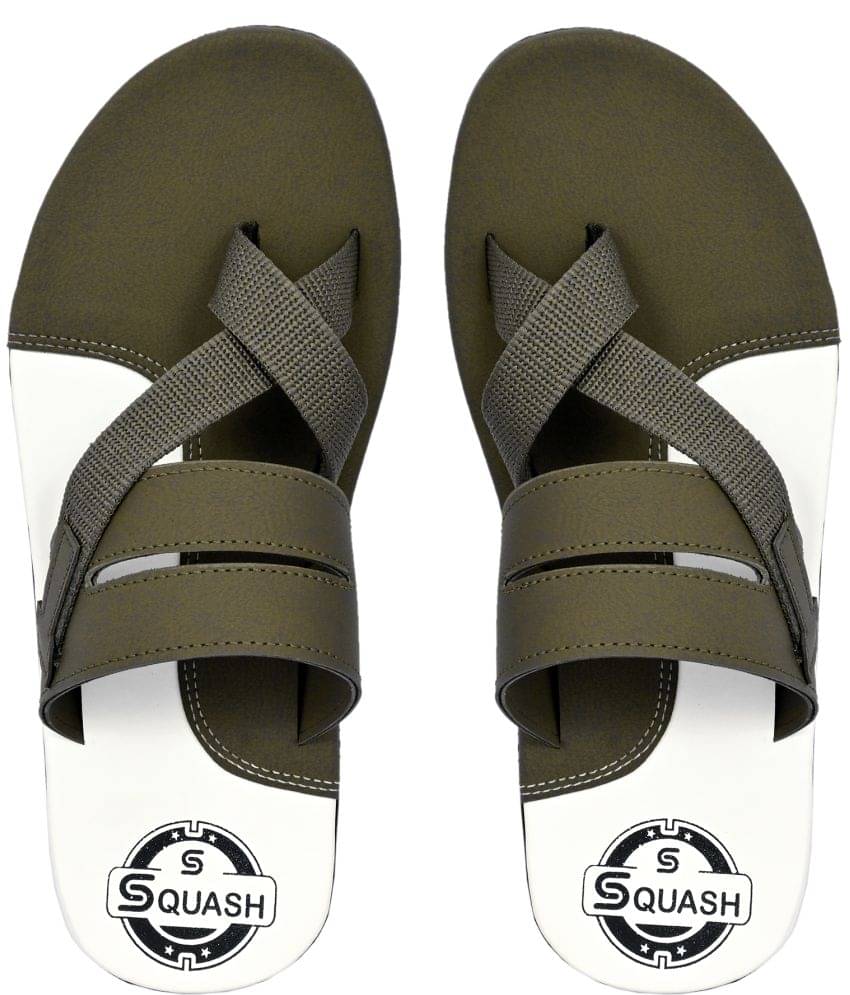     			Squash - Green Men's Leather Slipper