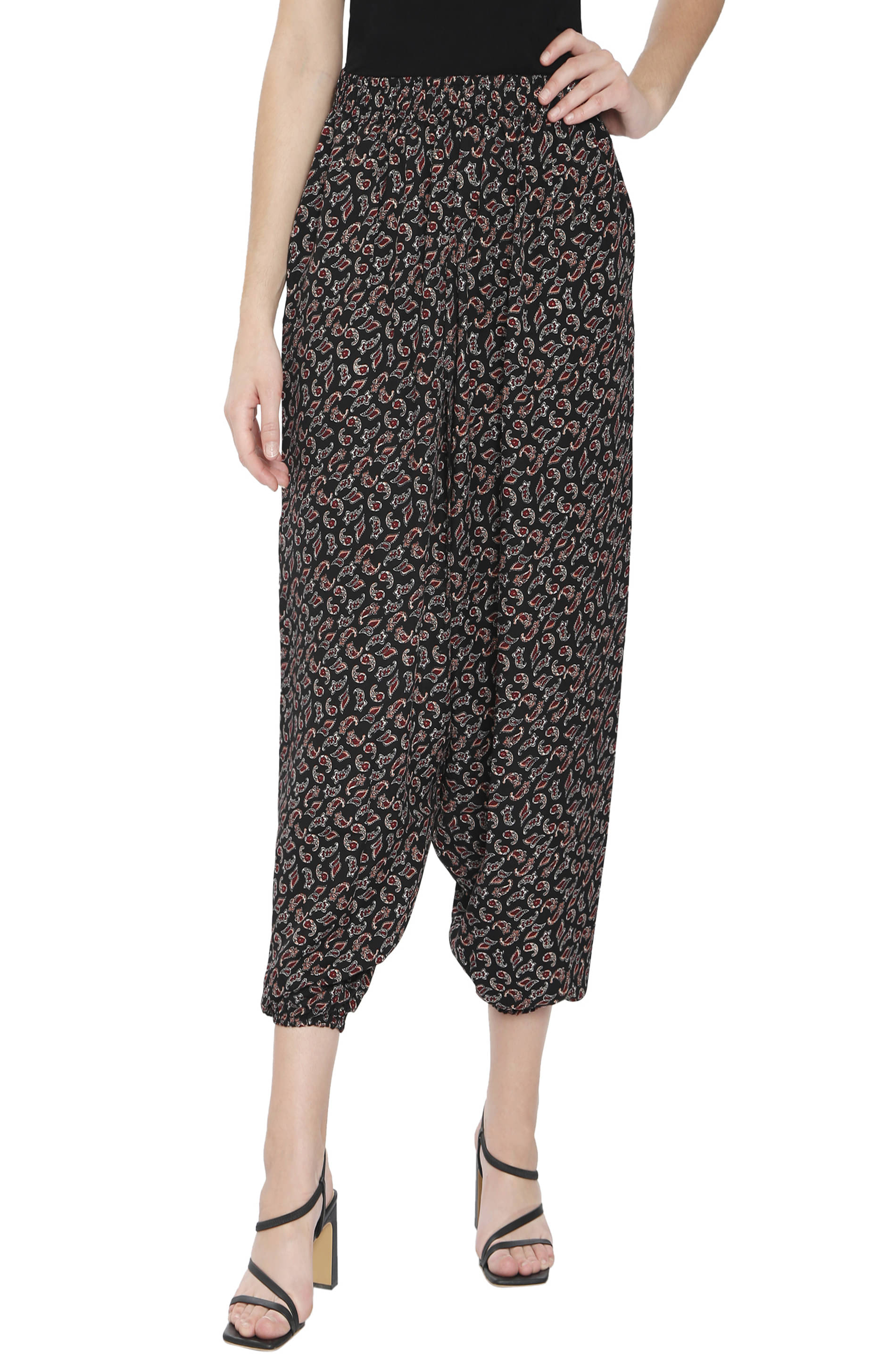     			TNQ - Black Crepe Women's Wrap Palazzo ( Pack of 1 )