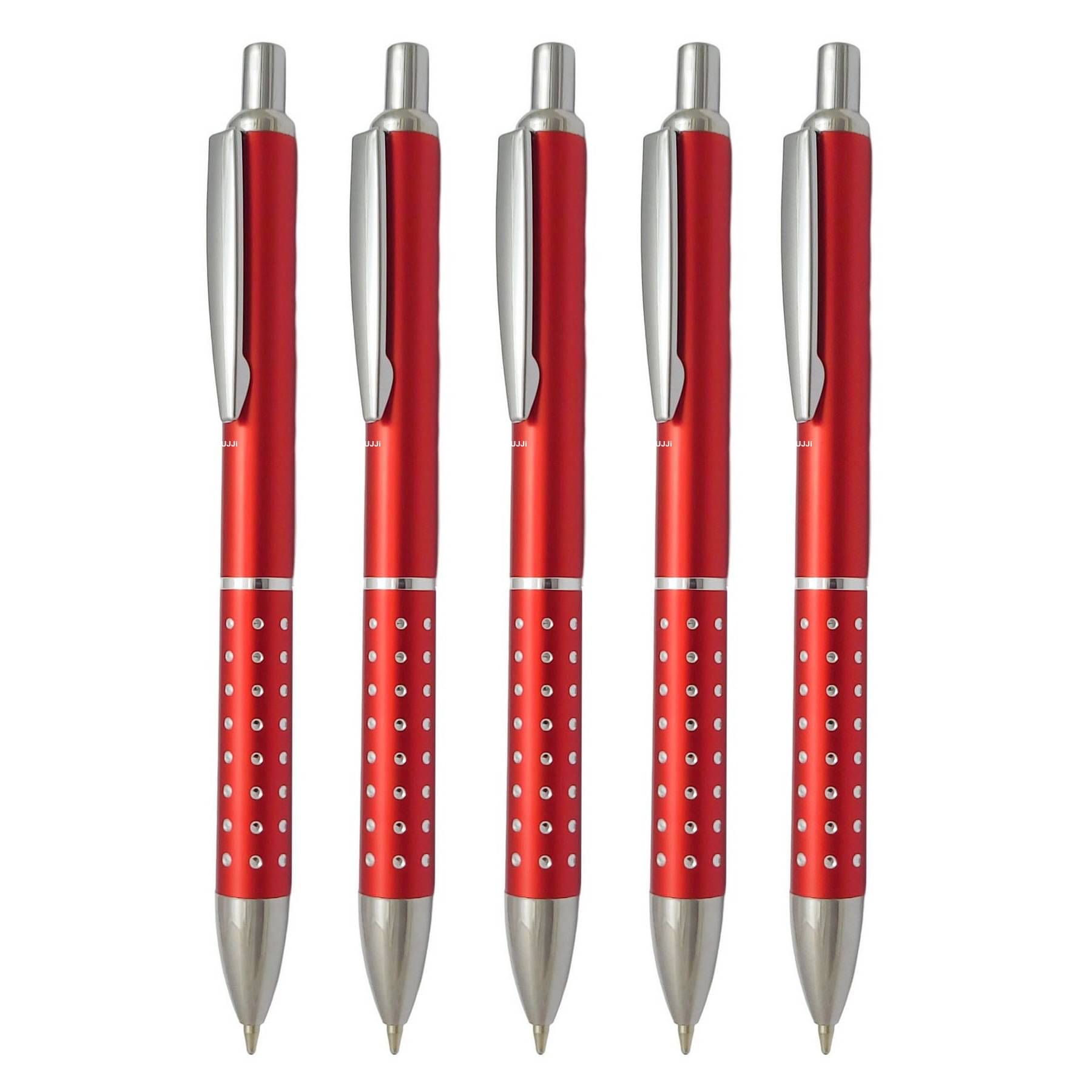 UJJi Red Colour Metal Pack of 5pcs Metal Ball Pen UJJi Red Colour Metal Pack of 5pcs Metal Ball Pen