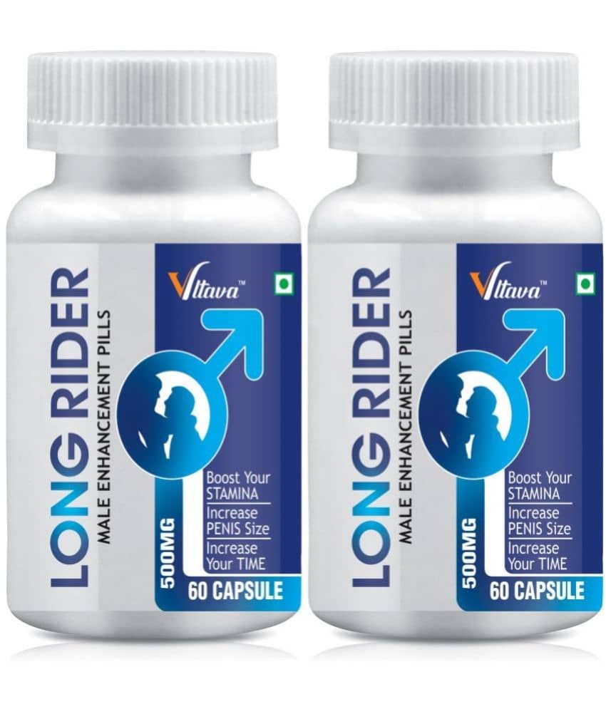 Vltava Long Rider Capsule For Men's Energy & Power | Increase Pefromance 120 gm Unfalvoured Minerals Capsule Pack of 2