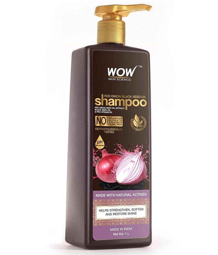 WOW Skin Science Red Onion Black Seed Oil Shampoo With Red Onion Seed Oil Extract, Black Seed Oil & Pro-Vitamin B5 - Vol 1 L     			WOW Skin Science Red Onion Black Seed Oil Shampoo With Red Onion Seed Oil Extract, Black Seed Oil & Pro-Vitamin B5 - Vol 1 L