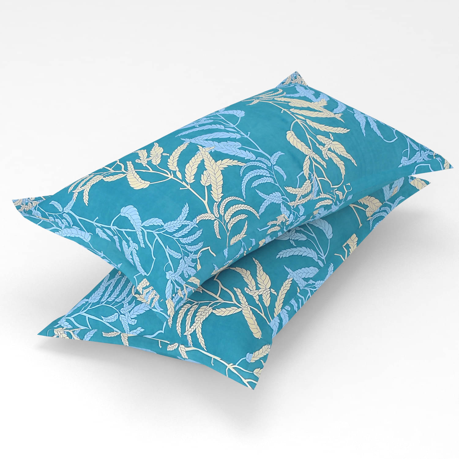 gharsaaz - Pack of 2 Poly Cotton Nature Standard Size Pillow Cover ( 68.58 cm(27) x 43.18 cm(17) ) - Multi     			gharsaaz - Pack of 2 Poly Cotton Nature Standard Size Pillow Cover ( 68.58 cm(27) x 43.18 cm(17) ) - Multi