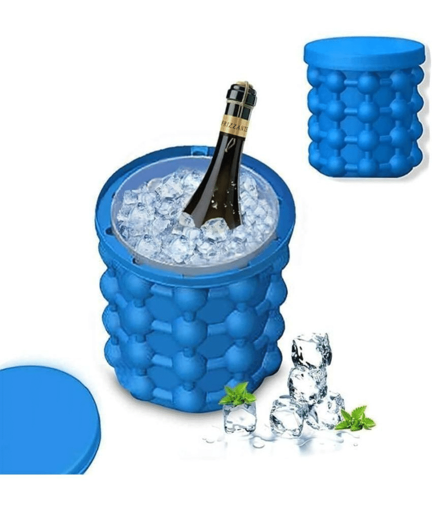     			sakimo Silicon Ice Bucket Blue 1 Pcs