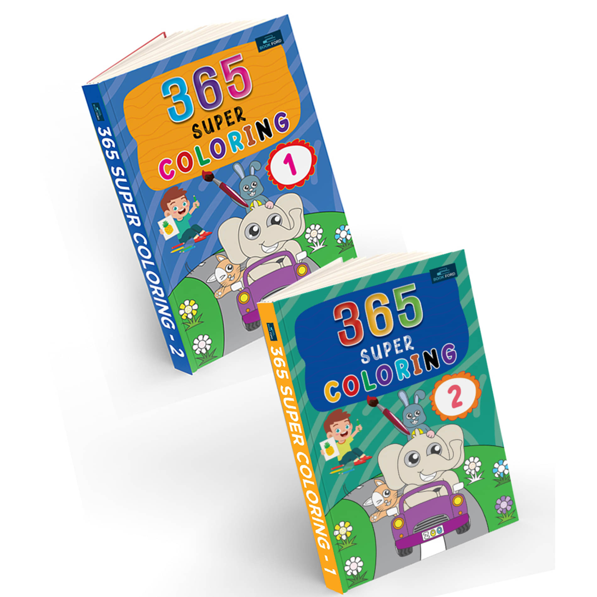     			365 Super Coloring Book For Kids (Set Of 2)- Fun, Educational, Colorful Imagery, Engaging Activities, and Hours of Entertainment Drawing Books For Kids. Suitable For All Ages Groups | colour book BOOK FORD PUBLICATIONS