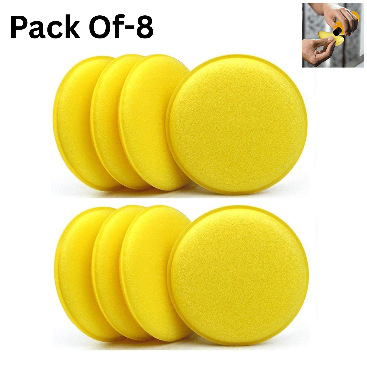     			Aksmit Pack Of 8 Car Polish Sponge Multipurpose Car Foam Wax Applicator for Detailing Polish for Bike and Car