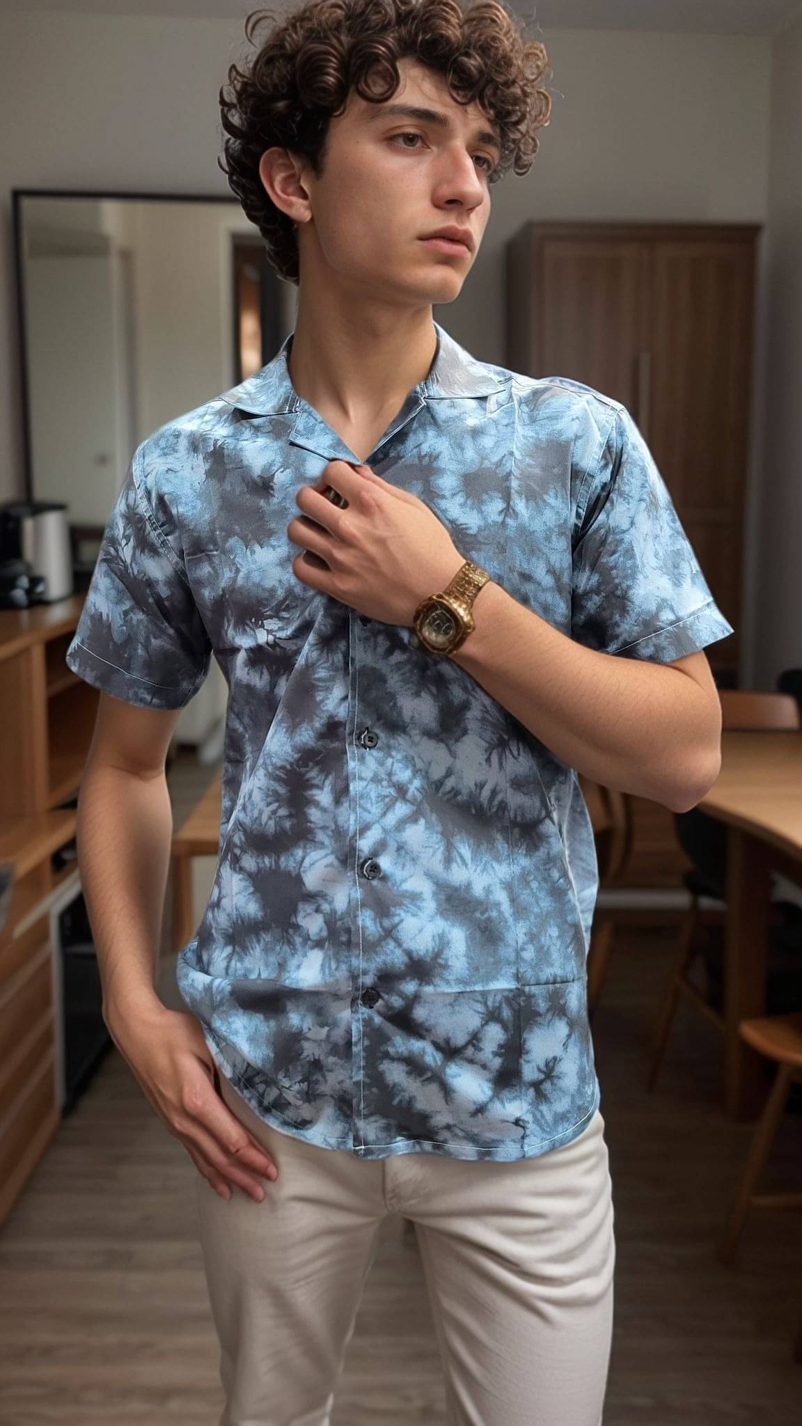 Buscott Rayon Regular Fit Printed Half Sleeves Men's Casual Shirt - Light Blue ( Pack of 1 ) Buscott Rayon Regular Fit Printed Half Sleeves Men's Casual Shirt - Light Blue ( Pack of 1 )