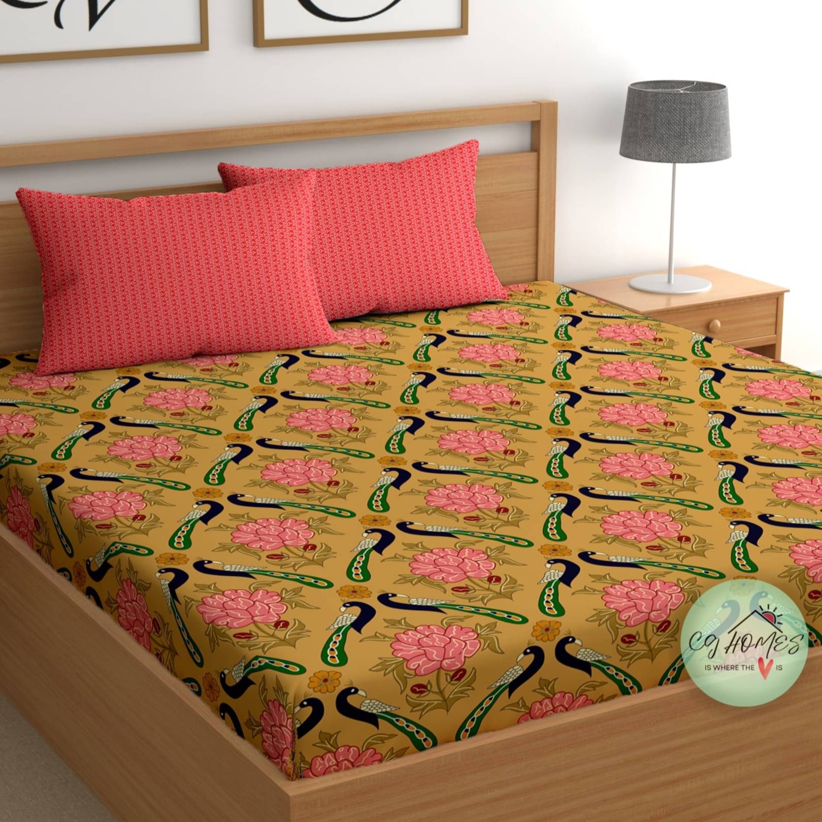 CG HOMES Cotton 1 Double Bedsheet with 2 Pillow Covers ( Brown )     			CG HOMES Cotton 1 Double Bedsheet with 2 Pillow Covers ( Brown )