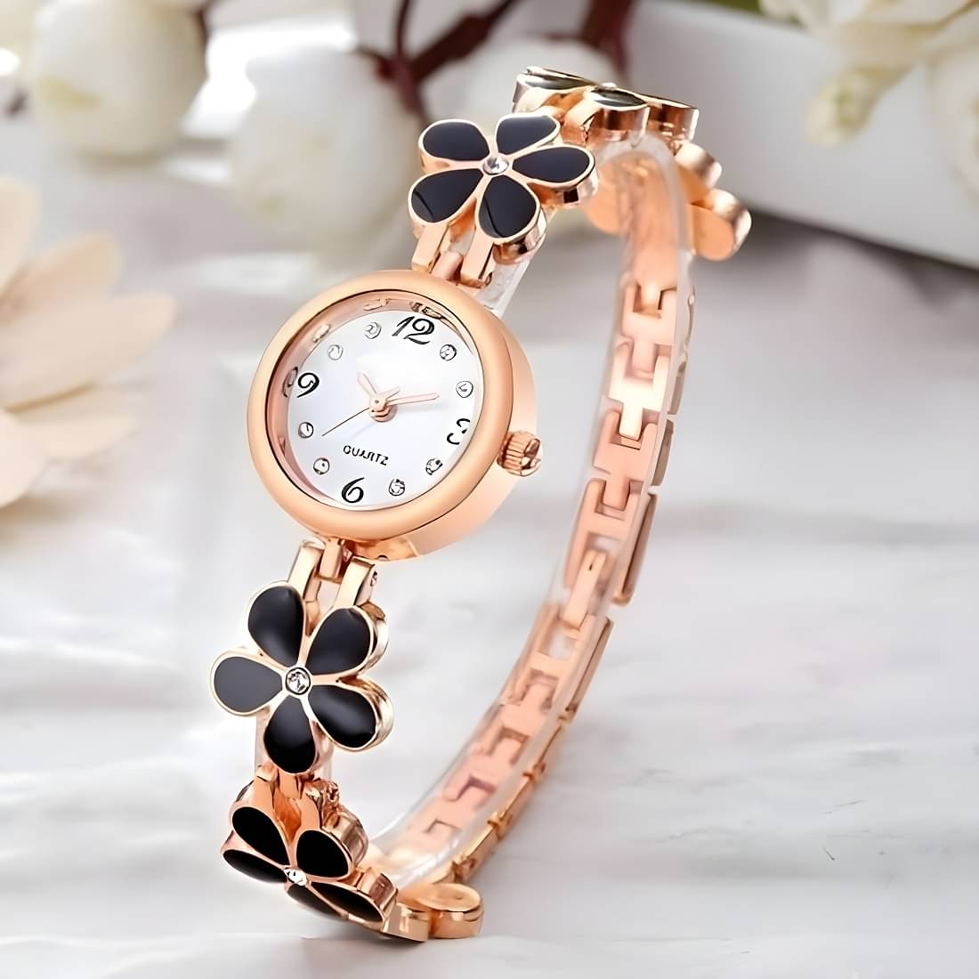     			DECLASSE Black Metal Analog Womens Watch