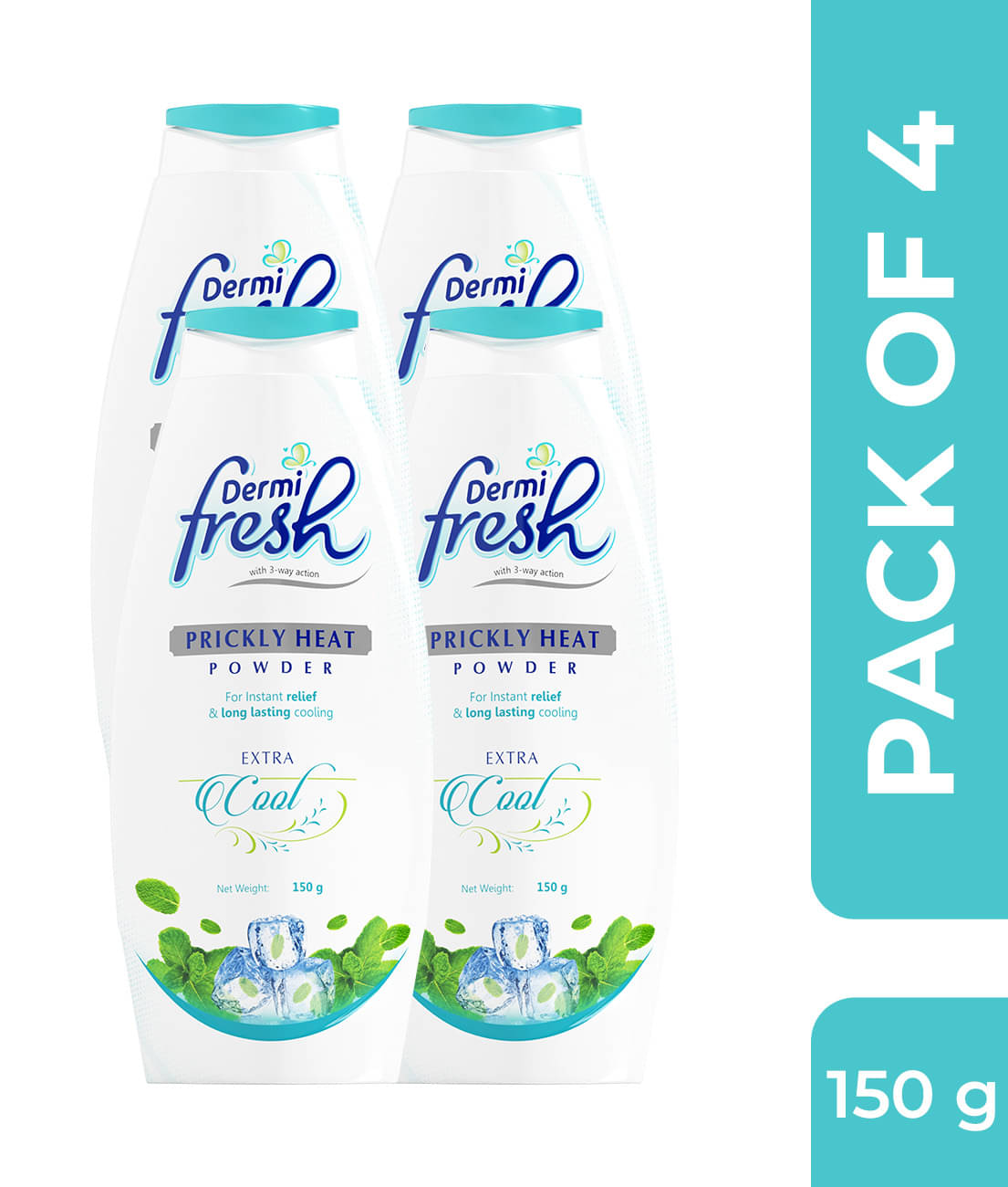     			DERMIFRESH Icy Cool Talc 150 gm Pack of 4