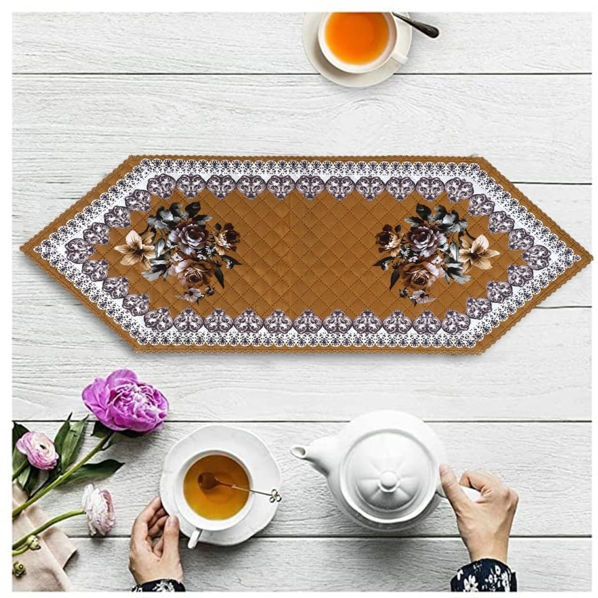 DPA Collection Cotton 6 Seater Table Runner ( 91 cm x 36 cm ) Single - Beige     			DPA Collection Cotton 6 Seater Table Runner ( 91 cm x 36 cm ) Single - Beige