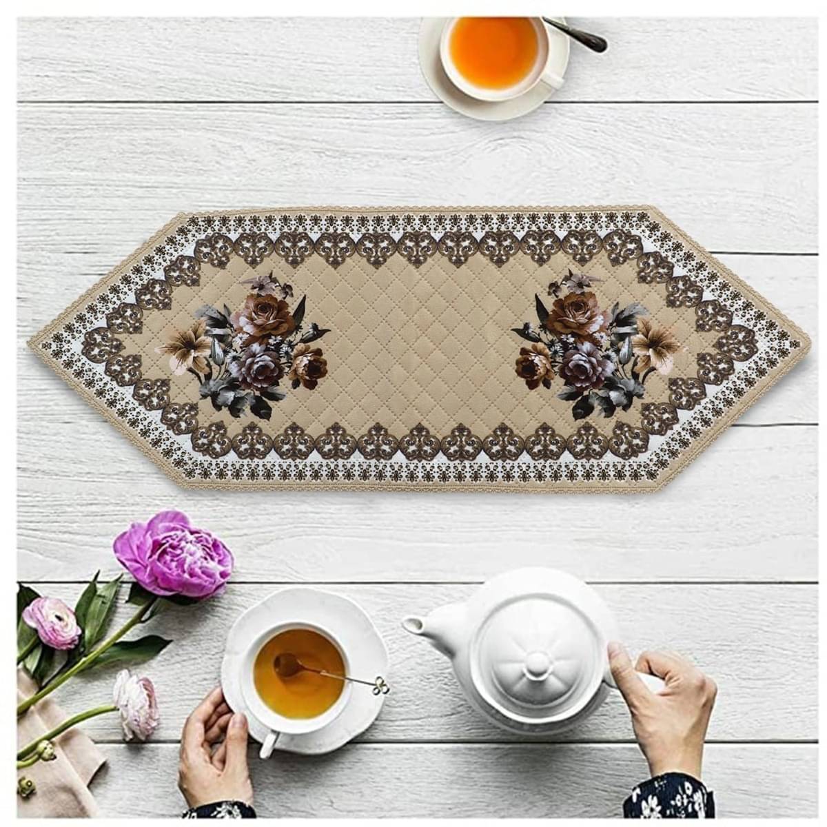 DPA Collection Cotton 6 Seater Table Runner ( 91 cm x 36 cm ) Single - Peach     			DPA Collection Cotton 6 Seater Table Runner ( 91 cm x 36 cm ) Single - Peach