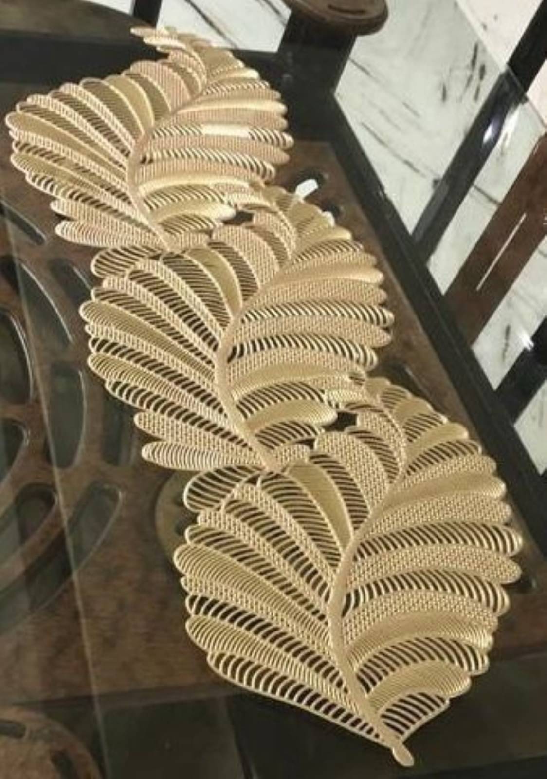 DPA Collection PVC 6 Seater Table Runner ( 90 cm x 30 cm ) Single - Gold DPA Collection PVC 6 Seater Table Runner ( 90 cm x 30 cm ) Single - Gold