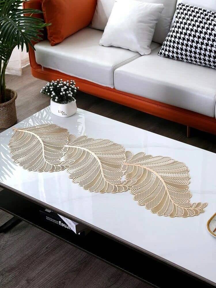     			DPA Collection PVC 6 Seater Table Runner ( 91 cm x 37 cm ) Single - Gold