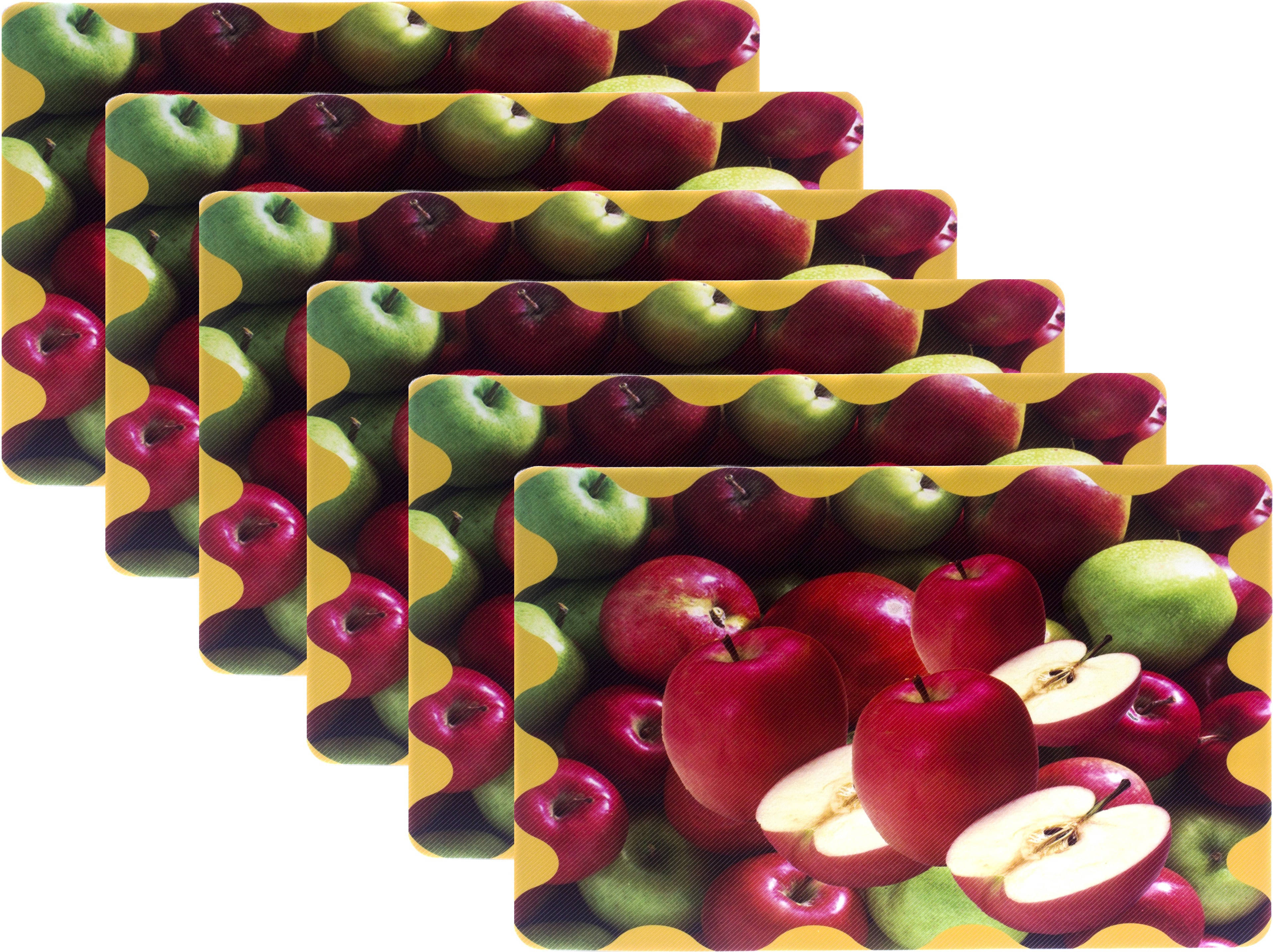     			DPA Collection PVC Abstract Printed Fridge Mats ( 44 29 ) Pack of 6 - Multicolor