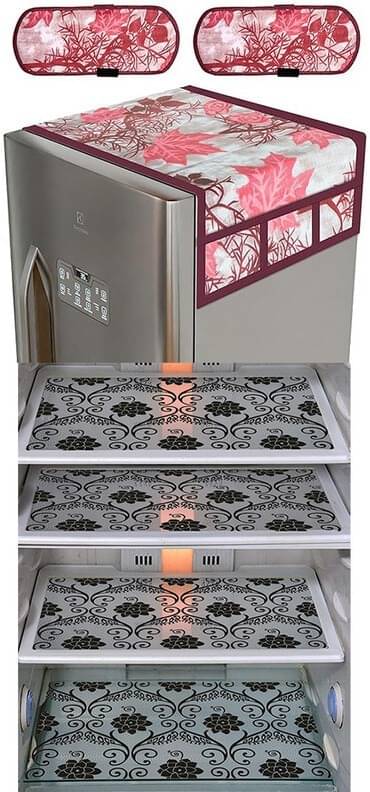 DPA Collection PVC Abstract Printed Fridge Covers ( 44 29 ) Pack of 1 - Transparent DPA Collection PVC Abstract Printed Fridge Covers ( 44 29 ) Pack of 1 - Transparent