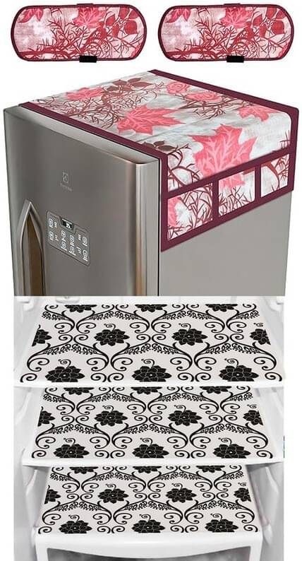DPA Collection PVC Abstract Printed Fridge Covers ( 44 29 ) Pack of 1 - Black     			DPA Collection PVC Abstract Printed Fridge Covers ( 44 29 ) Pack of 1 - Black