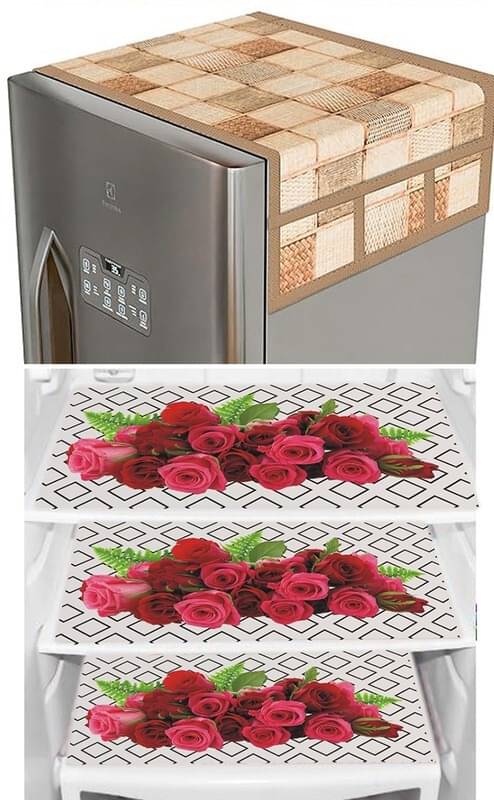 DPA Collection PVC Abstract Printed Fridge Covers ( 44 29 ) Pack of 1 - Maroon DPA Collection PVC Abstract Printed Fridge Covers ( 44 29 ) Pack of 1 - Maroon