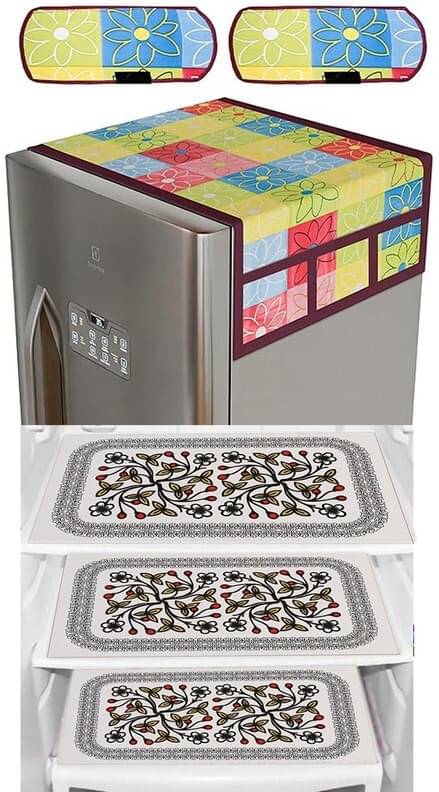 DPA Collection PVC Abstract Printed Fridge Covers ( 44 29 ) Pack of 1 - Black     			DPA Collection PVC Abstract Printed Fridge Covers ( 44 29 ) Pack of 1 - Black
