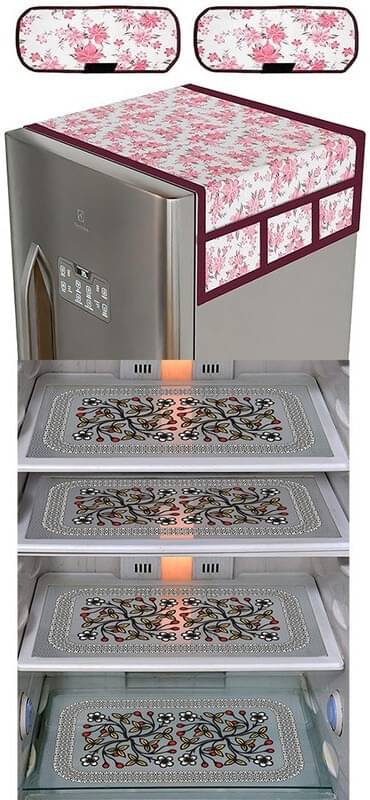 DPA Collection PVC Abstract Printed Fridge Covers ( 44 29 ) Pack of 1 - Black     			DPA Collection PVC Abstract Printed Fridge Covers ( 44 29 ) Pack of 1 - Black