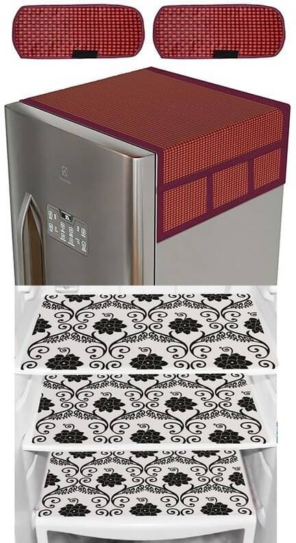 DPA Collection PVC Abstract Printed Fridge Covers ( 44 29 ) Pack of 6 - Black DPA Collection PVC Abstract Printed Fridge Covers ( 44 29 ) Pack of 6 - Black