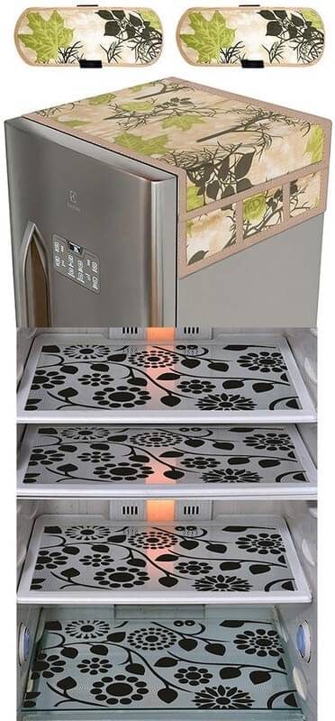 DPA Collection PVC Abstract Printed Fridge Covers ( 44 29 ) Pack of 1 - Transparent DPA Collection PVC Abstract Printed Fridge Covers ( 44 29 ) Pack of 1 - Transparent