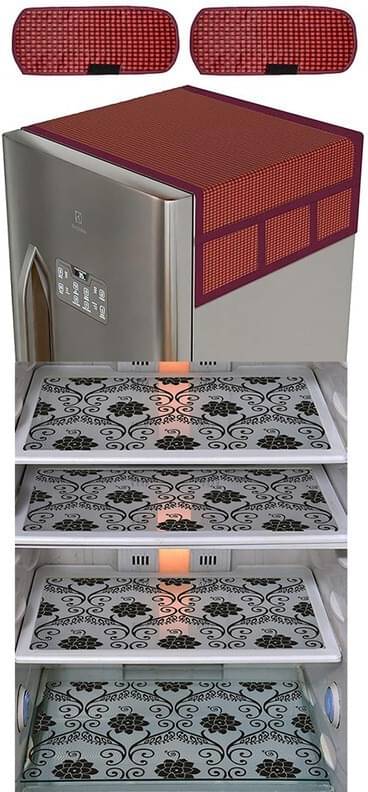 DPA Collection PVC Abstract Printed Fridge Covers ( 44 29 ) Pack of 1 - Transparent DPA Collection PVC Abstract Printed Fridge Covers ( 44 29 ) Pack of 1 - Transparent