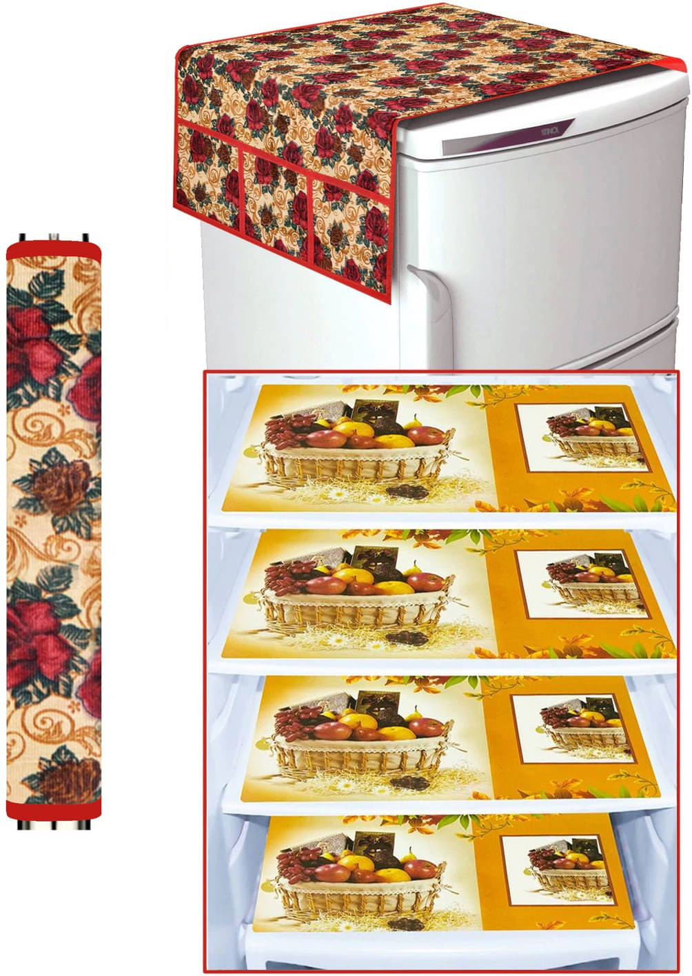 DPA Collection PVC Abstract Printed Fridge Covers ( 44 29 ) Pack of 6 - Red DPA Collection PVC Abstract Printed Fridge Covers ( 44 29 ) Pack of 6 - Red
