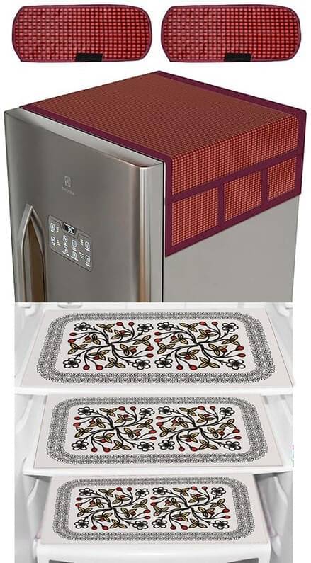 DPA Collection PVC Abstract Printed Fridge Covers ( 44 29 ) Pack of 1 - Black     			DPA Collection PVC Abstract Printed Fridge Covers ( 44 29 ) Pack of 1 - Black