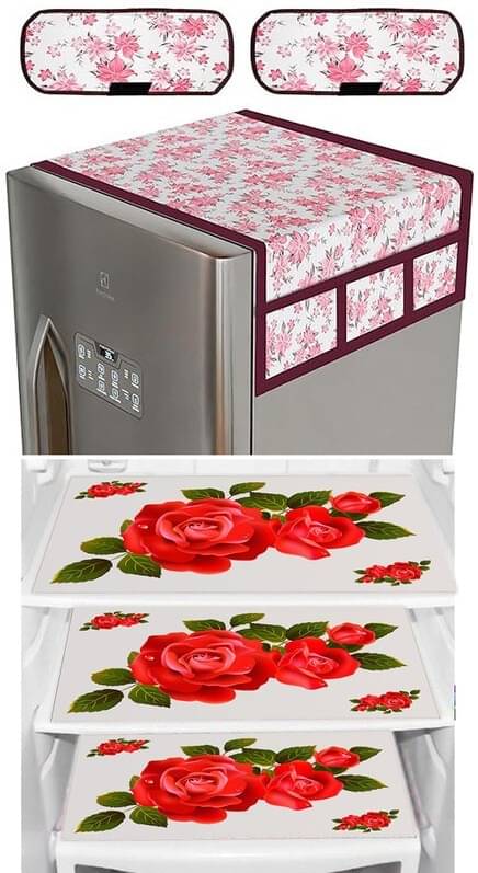 DPA Collection PVC Abstract Printed Fridge Covers ( 44 29 ) Pack of 6 - Red DPA Collection PVC Abstract Printed Fridge Covers ( 44 29 ) Pack of 6 - Red