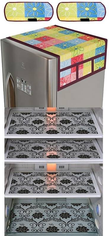 DPA Collection PVC Abstract Printed Fridge Covers ( 44 29 ) Pack of 1 - Transparent DPA Collection PVC Abstract Printed Fridge Covers ( 44 29 ) Pack of 1 - Transparent