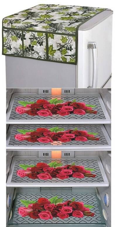 DPA Collection PVC Abstract Printed Fridge Covers ( 44 29 ) Pack of 1 - Maroon DPA Collection PVC Abstract Printed Fridge Covers ( 44 29 ) Pack of 1 - Maroon