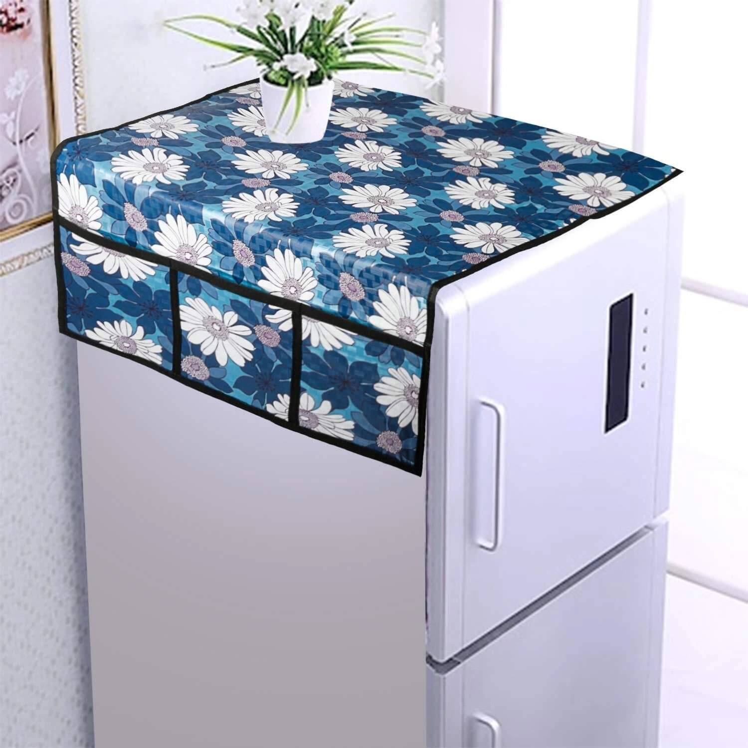 DPA Collection PVC Abstract Printed Fridge Covers ( 44 29 ) Pack of 1 - Blue DPA Collection PVC Abstract Printed Fridge Covers ( 44 29 ) Pack of 1 - Blue