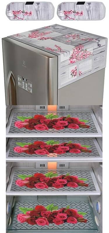 DPA Collection PVC Abstract Printed Fridge Covers ( 44 29 ) Pack of 1 - Maroon DPA Collection PVC Abstract Printed Fridge Covers ( 44 29 ) Pack of 1 - Maroon