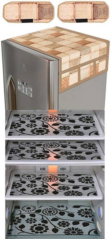 DPA Collection PVC Abstract Printed Fridge Covers ( 44 29 ) Pack of 1 - Transparent DPA Collection PVC Abstract Printed Fridge Covers ( 44 29 ) Pack of 1 - Transparent