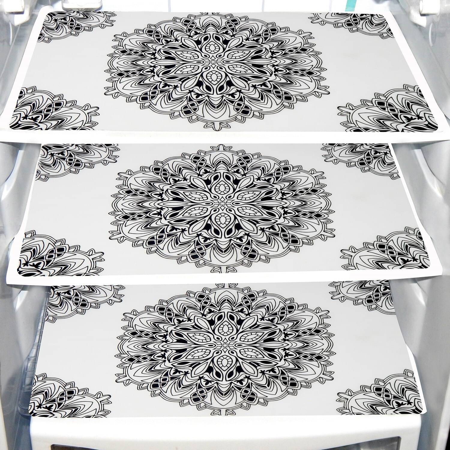 DPA Collection PVC Abstract Printed Fridge Mats ( 44 29 ) Pack of 3 - Multicolor DPA Collection PVC Abstract Printed Fridge Mats ( 44 29 ) Pack of 3 - Multicolor