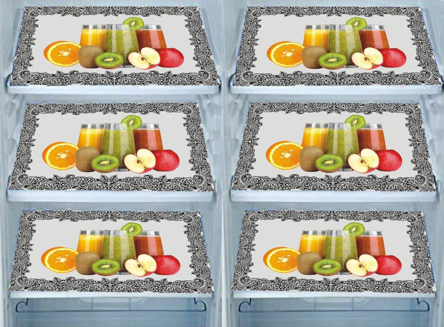 DPA Collection PVC Abstract Printed Fridge Mats ( 44 29 ) Pack of 6 - Multicolor DPA Collection PVC Abstract Printed Fridge Mats ( 44 29 ) Pack of 6 - Multicolor