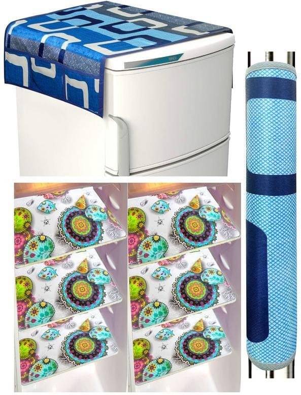     			DPA Collection PVC Abstract Printed Fridge Mats ( 44 29 ) Pack of 1 - Multicolor