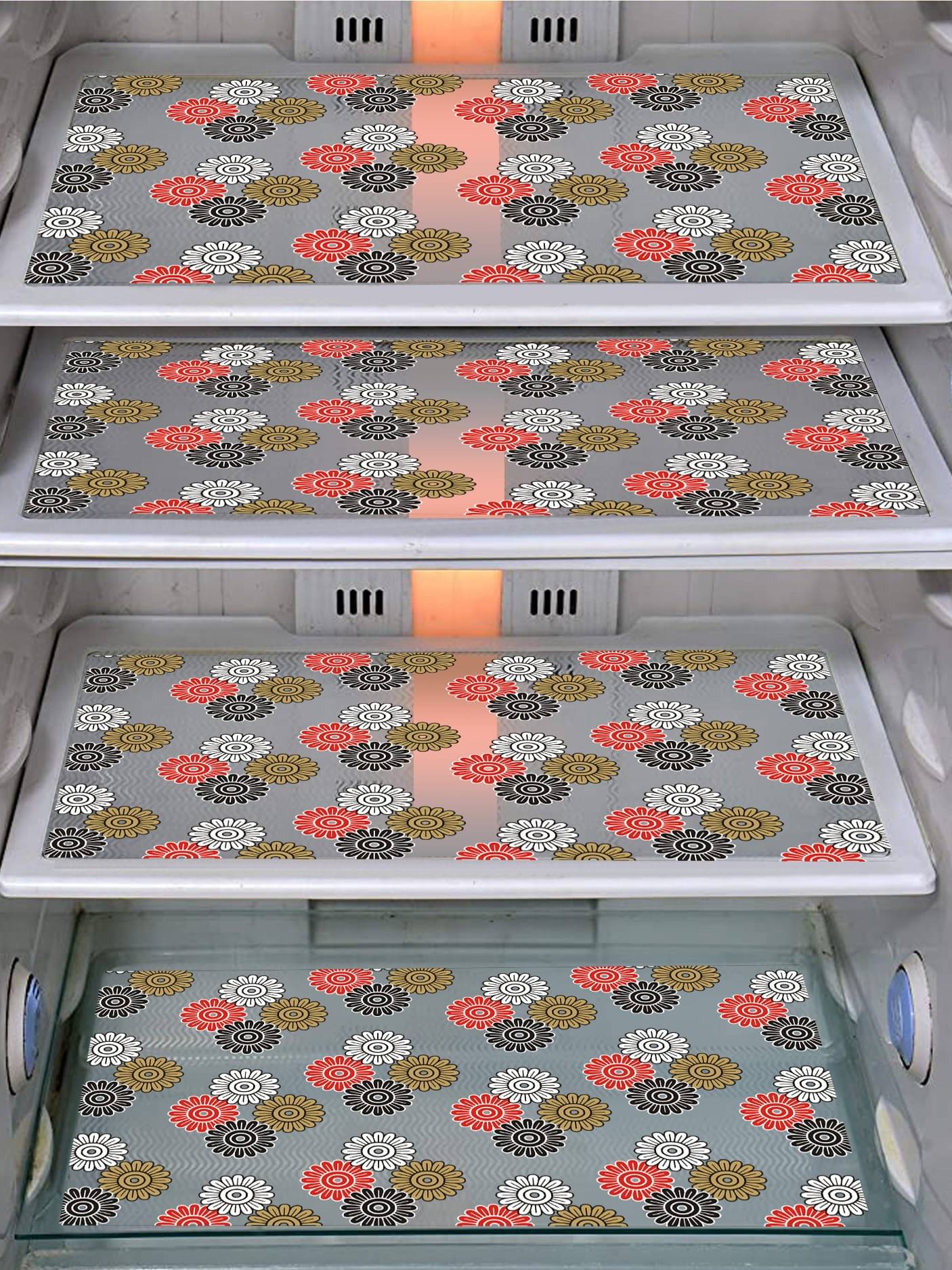 DPA Collection PVC Abstract Printed Fridge Mats ( 44 29 ) Pack of 4 - Multicolor DPA Collection PVC Abstract Printed Fridge Mats ( 44 29 ) Pack of 4 - Multicolor
