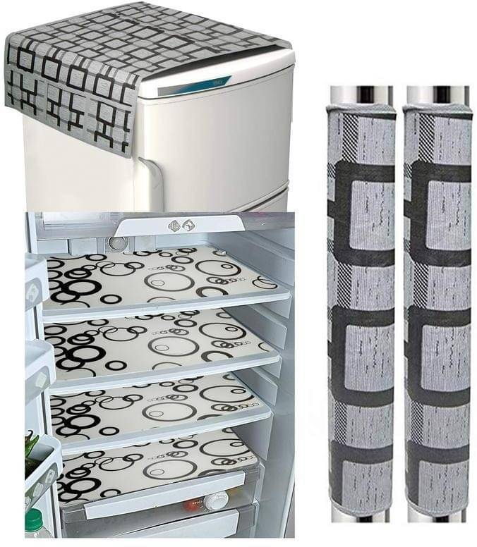    			DPA Collection PVC Abstract Printed Fridge Covers ( 44 29 ) Pack of 1 - Multicolor