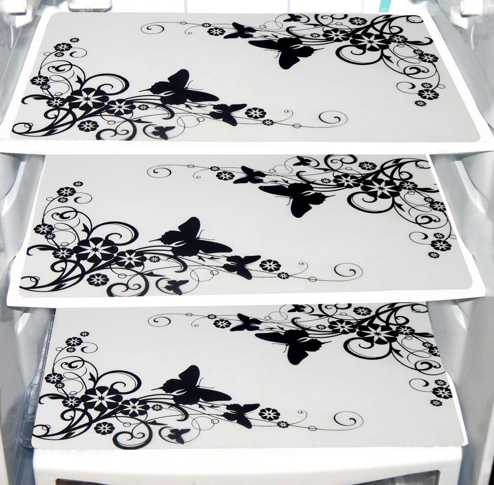     			DPA Collection PVC Abstract Printed Fridge Mats ( 44 29 ) Pack of 3 - Multicolor