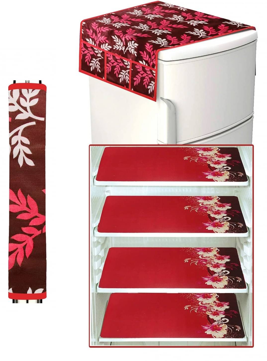 DPA Collection PVC Abstract Printed Fridge Covers ( 44 29 ) Pack of 6 - Maroon DPA Collection PVC Abstract Printed Fridge Covers ( 44 29 ) Pack of 6 - Maroon