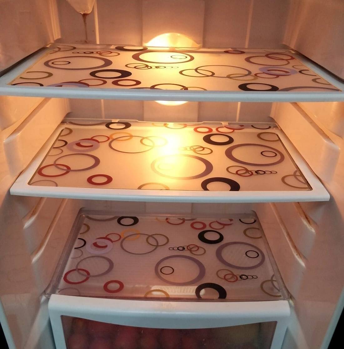     			DPA Collection PVC Abstract Printed Fridge Mats ( 44 29 ) Pack of 6 - Multicolor