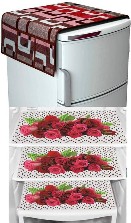 DPA Collection PVC Abstract Printed Fridge Covers ( 44 29 ) Pack of 1 - Maroon DPA Collection PVC Abstract Printed Fridge Covers ( 44 29 ) Pack of 1 - Maroon