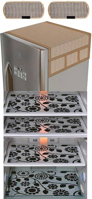 DPA Collection PVC Abstract Printed Fridge Covers ( 44 29 ) Pack of 1 - Transparent DPA Collection PVC Abstract Printed Fridge Covers ( 44 29 ) Pack of 1 - Transparent