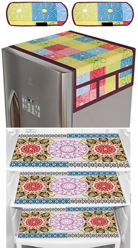 DPA Collection PVC Abstract Printed Fridge Covers ( 44 29 ) Pack of 1 - Purple DPA Collection PVC Abstract Printed Fridge Covers ( 44 29 ) Pack of 1 - Purple