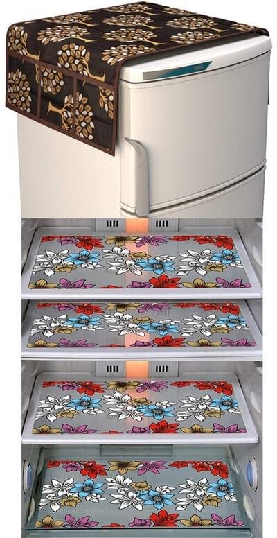 DPA Collection PVC Abstract Printed Fridge Covers ( 44 29 ) Pack of 1 - Blue DPA Collection PVC Abstract Printed Fridge Covers ( 44 29 ) Pack of 1 - Blue
