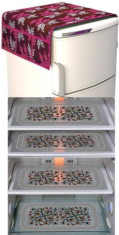 DPA Collection PVC Abstract Printed Fridge Covers ( 44 29 ) Pack of 1 - Maroon DPA Collection PVC Abstract Printed Fridge Covers ( 44 29 ) Pack of 1 - Maroon