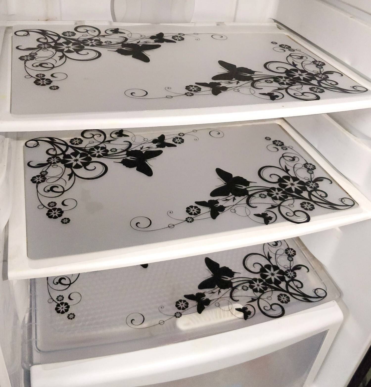 DPA Collection PVC Abstract Printed Fridge Mats ( 44 29 ) Pack of 3 - White DPA Collection PVC Abstract Printed Fridge Mats ( 44 29 ) Pack of 3 - White