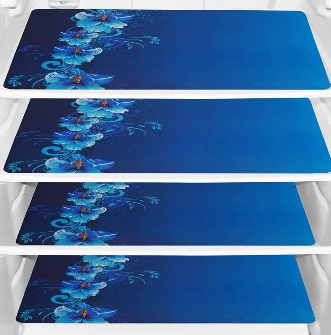 DPA Collection PVC Abstract Printed Fridge Mats ( 44 29 ) Pack of 4 - Blue DPA Collection PVC Abstract Printed Fridge Mats ( 44 29 ) Pack of 4 - Blue