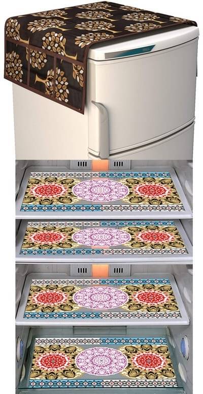 DPA Collection PVC Abstract Printed Fridge Covers ( 44 29 ) Pack of 1 - Multicolor DPA Collection PVC Abstract Printed Fridge Covers ( 44 29 ) Pack of 1 - Multicolor